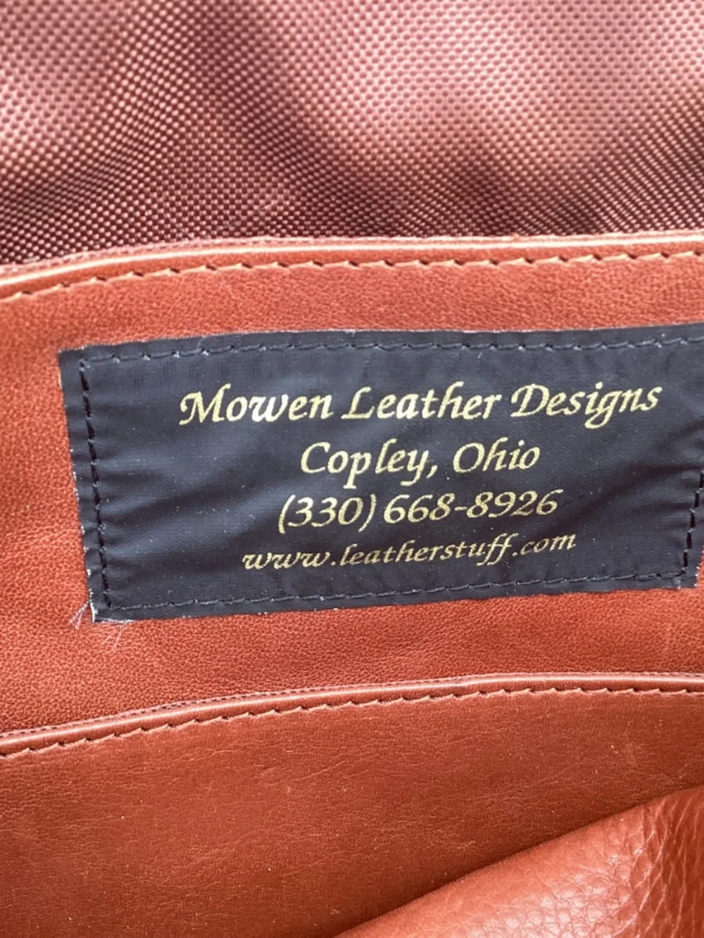 Mowen Leather Designs Fine Soft Leather Briefcase Laptop Messenger Bag🦋